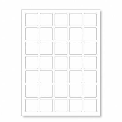 Etichette autoadesive 30 x 30 mm, 54 etichette, A4, 100 fogli