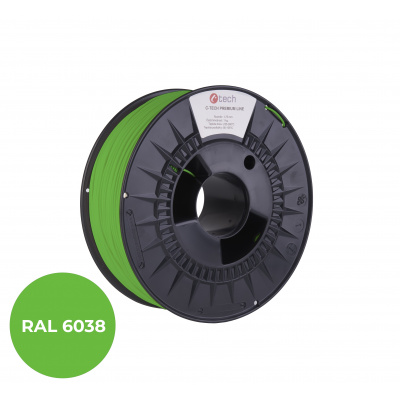 C-Tech 3DF-P-PETG1.75-6038 3D filamento, PREMIUM LINE, PETG, RAL6038, 1,75mm, 1000g, Verde luminescente (Luminescent green)