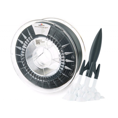 Spectrum 81069 3D filamento, PLA High Speed, 1,75mm, 1000g, Grigio (Granite grey)