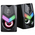 Altoparlanti Marvo SG-118, 2.0, 6W, neri, controllo del volume, gaming, 150Hz-20kHz, retroilluminazione RGB