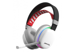 Marvo MONKA HG9069W, cuffie con microfono, bianche, retroilluminate, Tri-mode