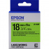 Epson LabelWorks LK-5GBF C53S655005 18mm x 9m, testo nera / nastro verde, fluorescente, nastro originale
