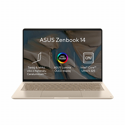 ASUS Zenbook 14/UX3480AA-OLED348W/U5-325/14"/WUXGA/16GB/512GB/Intel int/W11H/Oro/2R