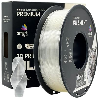 Smart Print FG-S51-E1, 3D filamento, PLA+, 1,75mm, 1000g, Trasparente (Transparent)