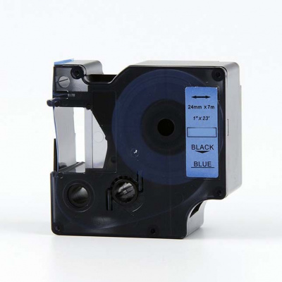 Nastro compatibile con Dymo 53716, S0720960, 24mm x 7m, testo nera / sfondo blu