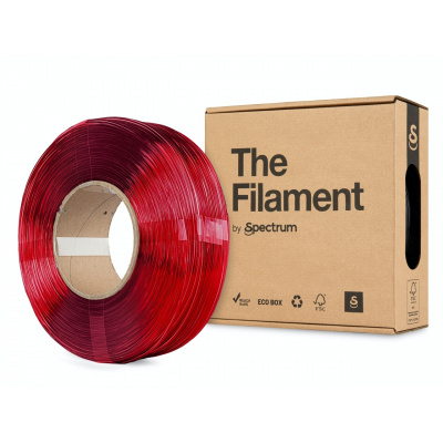 "The Filament" by Spectrum TF-24069, ReFill PETG, 1,75mm, 1000g, Rosso trasparente (Transparent red)