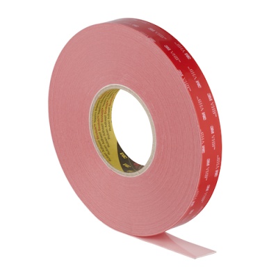 3M VHB LSE-060WF Nastro biadesivo forte per plastiche LSE, sp. 0,6 mm, 25 mm x 3 m