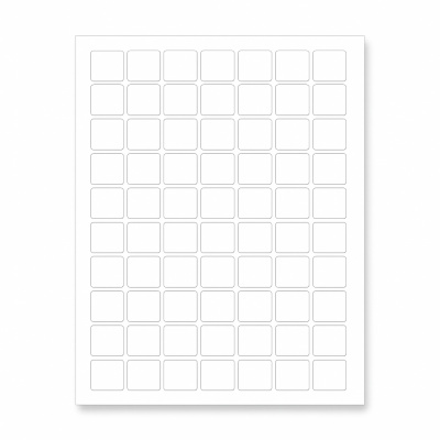 Etichette autoadesive 25 x 25 mm, 70 etichette, A4, 100 fogli