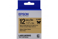 Epson LabelWorks LK-4KBK C53S654001 12mm x 5m, testo nera / nastro d'oro, nastro tessile, nastro originale