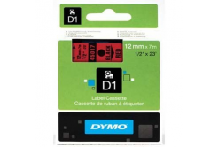 Dymo D1 45017, S0720570, 12mm x 7m, testo nera / sfondo rosso, nastro originale