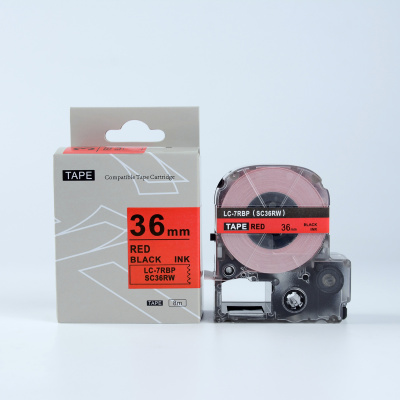 Epson LTS36RW, 36mm x 5m, testo rossa / sfondo bianco, nastro compatibile