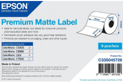 Epson C33S045726 Premium Matte, per ColorWorks, 76x127mm, 960pz, bianco etichette autoadesive
