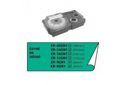 Casio XR-6GN1, testo nera/sfondo verde, non laminato
