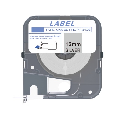 Max LM-312S, 12mm x 8m, argento nastro compatibile