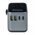 Verbatim World-to-World UTA-03 49545 Adattatore universale da viaggio, USB-A, USB-C, 30 W, nero