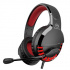 Marvo HG9022, cuffie con microfono, controllo del volume, nero-rosso, 7.1 (virtuale), LED, retroilluminato tipo USB