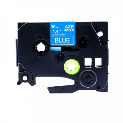Nastro compatibile con Brother TZ-565 / TZe-565, 36mm x 8m, testo bianco / sfondo blu