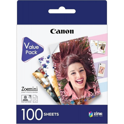 Canon 6135C003 ZINK Photo Paper, lucida, bianca, 5x7,6cm, 2x3”, 100 pezzi, termica, carta fotografica