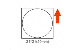 Niimbot A2A18348301, 21x21mm, 300pz, bianco etichette autoadesive
