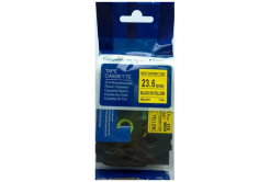 Kompatibilní páska s Brother HSe-651, 23,7mm x 1,5m, černý tisk / žlutý podklad