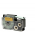Nastro compatibile con Casio XR-18GD1 18mm x 8m testo nera / sfondo d'oro