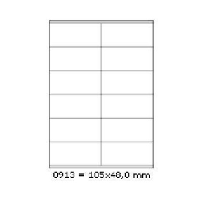Etichette autoadesive 105 x 48 mm, 12 etichette, A4, 100 fogli