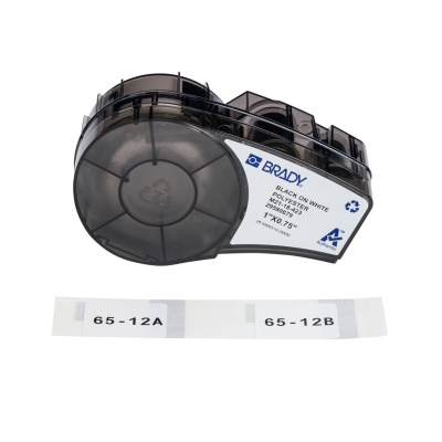 Brady M21-18-423 / 152097, 25.40 mm, Polyester, testo nera / sfondo bianco