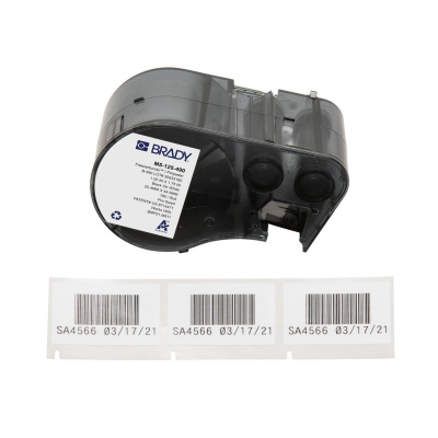 Brady M5-125-490 / 170888, 44.45 mm, Polyester, testo nera / sfondo bianco