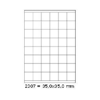 Etichette autoadesive 35 x 35 mm, 48 etichette, A4, 100 fogli