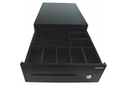 Virtuos pokladní zásuvka SK-325C - s kabelem, pořadač 6/8, 9-24V, černá
