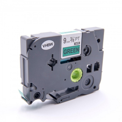 Nastro compatibile con Brother TZe-V721, 9mm x 5,5m, testo nera / sfondo verde, vinile