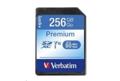 VERBATIM SDXC karta 256GB Class 10, UHS-1 (R:80/W:10 MB/s)
