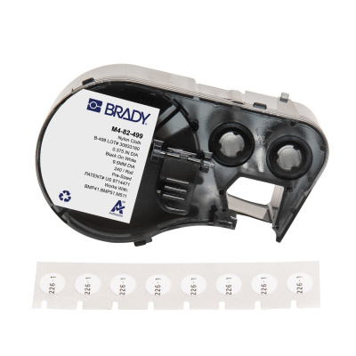 Brady M4-82-499 / 170798, 9.53 mm, Nylon, testo nera / sfondo bianco