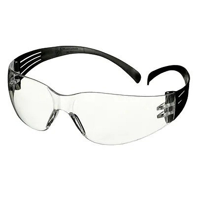 3M SecureFit 100 Occhiali protettivi, montatura nera, AS, lente trasparente, (SF101AS-BLK-EU)
