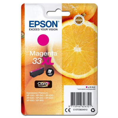 Epson T33 XL C13T33634012 magenta (magenta) cartuccia originale