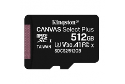 Kingston scheda di memoria Canvas Select Plus, 512GB, micro SDXC, SDCS2/512GBSP, UHS-I U1 (Class 10), A1