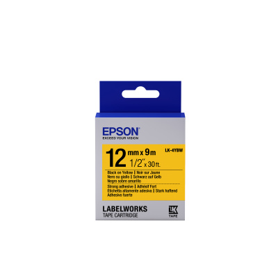Epson LabelWorks LK-4YBW C53S654014 12mm x 9m, testo nera / nastro giallo, fortemente adesivo, nastro originale