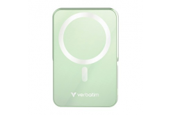 Verbatim 32259 power bank con ricarica wireless, 5V, 10 000mAh, verde