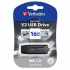 Verbatim 49172 Store N Go V3, Chiavetta USB, USB A 3.0, 16GB, con connettore estraibile, nero