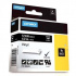 Dymo Rhino 1805435, 12mm x 5,5m, testo bianco/sfondo nera, nastro originale