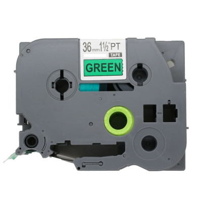 Nastro compatibile con Brother TZe-V761, 36mm x 5,5m, testo nera / sfondo verde, vinile