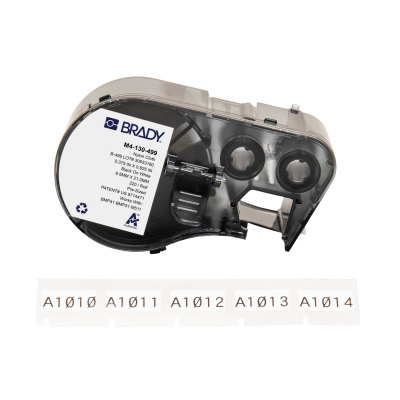 Brady M4-130-499 / 170802, 20.96 mm, Nylon, testo nera / sfondo bianco