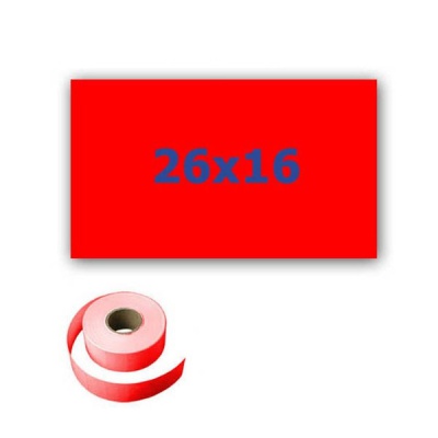 Etichette di prezzo per l'etichettatura delle pinze, rettangolare, 26mm x 16mm, 700pz segnale rosso