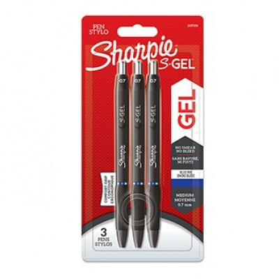 Sharpie 2137256, penna gel S-Gel, blu, 3pz, 0.7mm