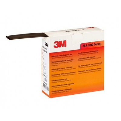 3M HSR 3000 Guaina termorestringente, nera 6 mm / 2 mm x 10 m