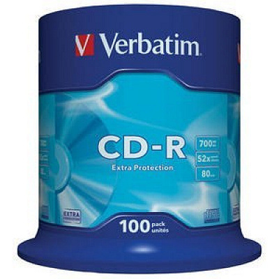 VERBATIM CD-R (confezione da 100) Spindle/EP/DL/52x/700MB