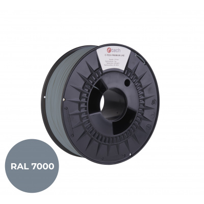 C-Tech 3DF-P-PETG1.75-7000 3D filamento, PREMIUM LINE, PETG, squirrel grigio, RAL7000, 1,75mm, 1kg