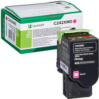 Lexmark C242XM0 magenta toner originale