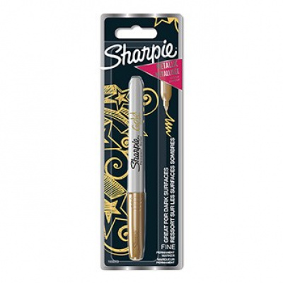 Sharpie 1986003, marcatore Metallic, d'oro, 1pz, 1.4mm, permanente