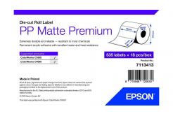 Epson 7113413 PP Matte, per ColorWorks, 76x51mm, 535pz, polypropylen, bianco etichette autoadesive